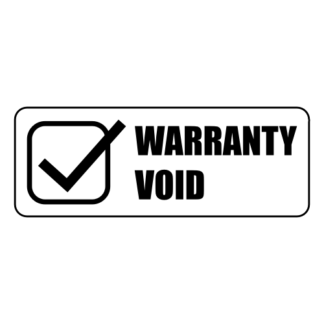 Warranty Void Sticker (Black)